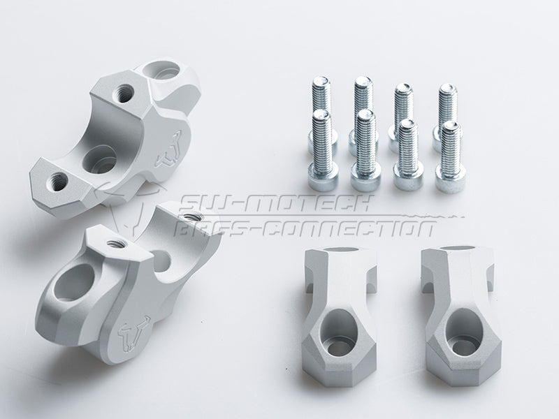 SW Motech Bar Risers for BMW R1250GS, R1200GS WC (2013+), R1250GS ADV, ADV WC (2014+) - Motorcycle Handlebar Lift Kit for Comfortable Adventure Riding