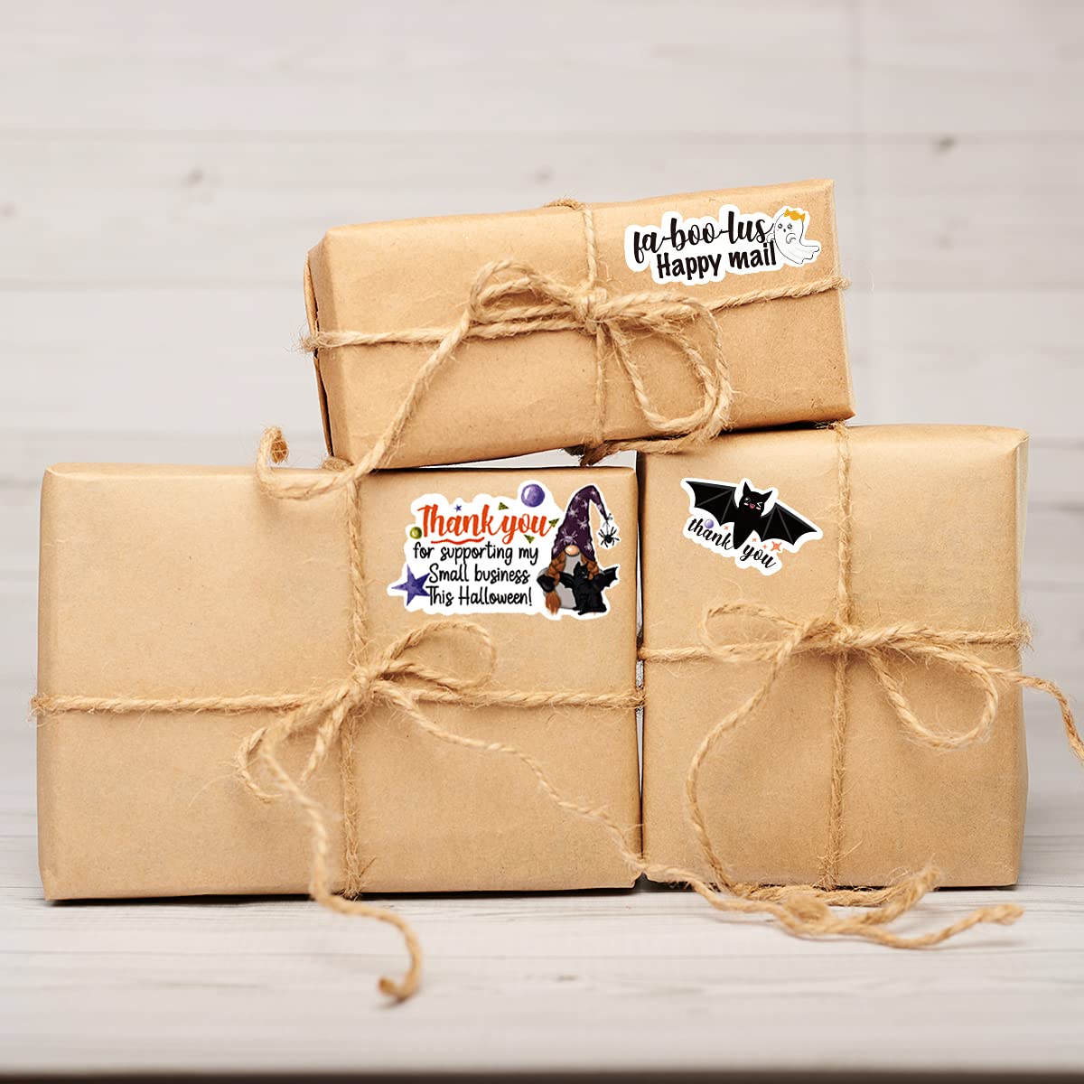 160 PCS Thank You Gnomes Stickers - Funny Small Business Envelope Seals for Packages, Handmade Goods & Bags - Halloween Theme Shop Stickers for Gifts, Mail & Crafts - Perfect for Etsy Sellers, Small Businesses & DIY Projects