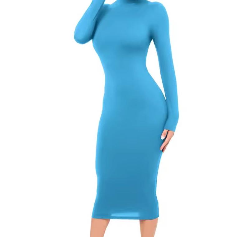 Laurel Long Sleeve Bodycon Midi Dress for Women - Slim Fit Party Cocktail Dress for Night Out, Date Night & Special Occasions