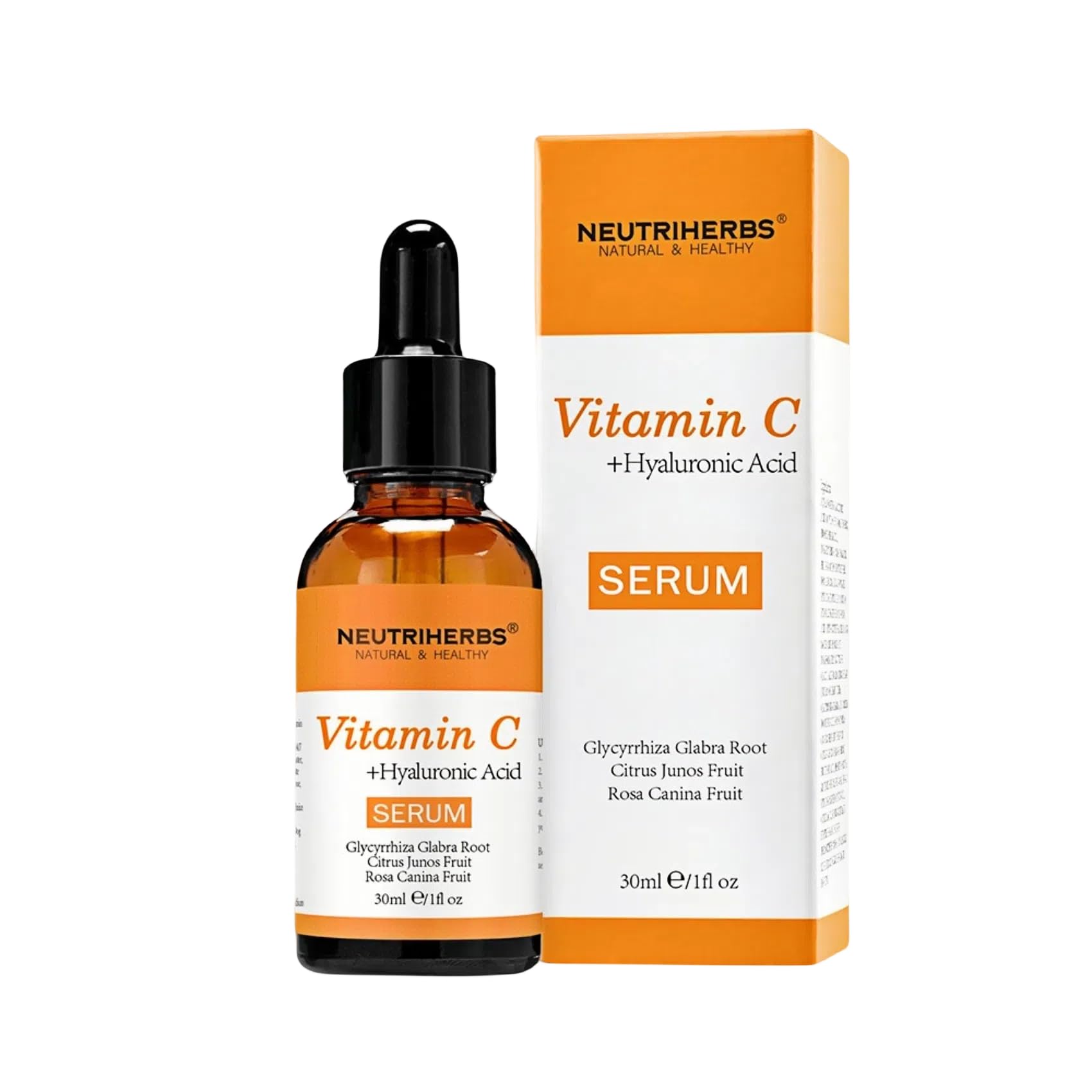 NEUTRIHERBS Vitamin C Serum with Hyaluronic Acid for Face - Anti-Aging, Brightening & Firming Facial Treatment | 1 fl oz | Daily Skincare for Even & Nourished Skin | Perfect for Morning Routine & Night Care