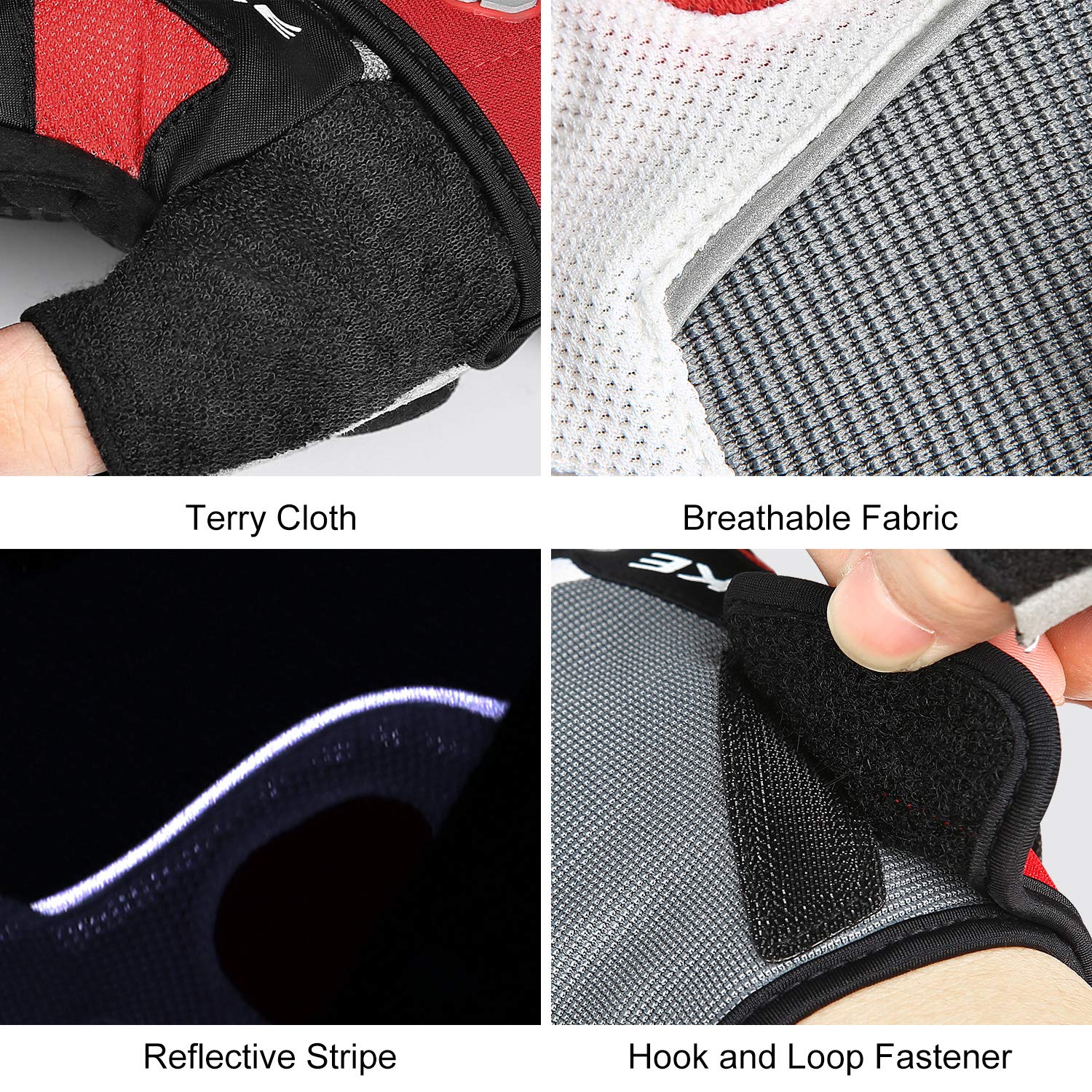 INBIKE 5mm Gel Pad Half Finger Cycling Gloves for Men & Women - Shock Absorbing Bike Gloves for Road & Mountain Biking, Comfortable Cycling Gear for Long Rides & Commuting