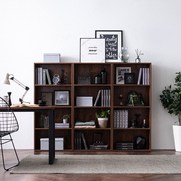 Christina NEW YORK HILTON Scandinavian Style Solid Hardwood Bookcase Display Shelf - Perfect for Living Room, Bedroom, Office & Library Storage