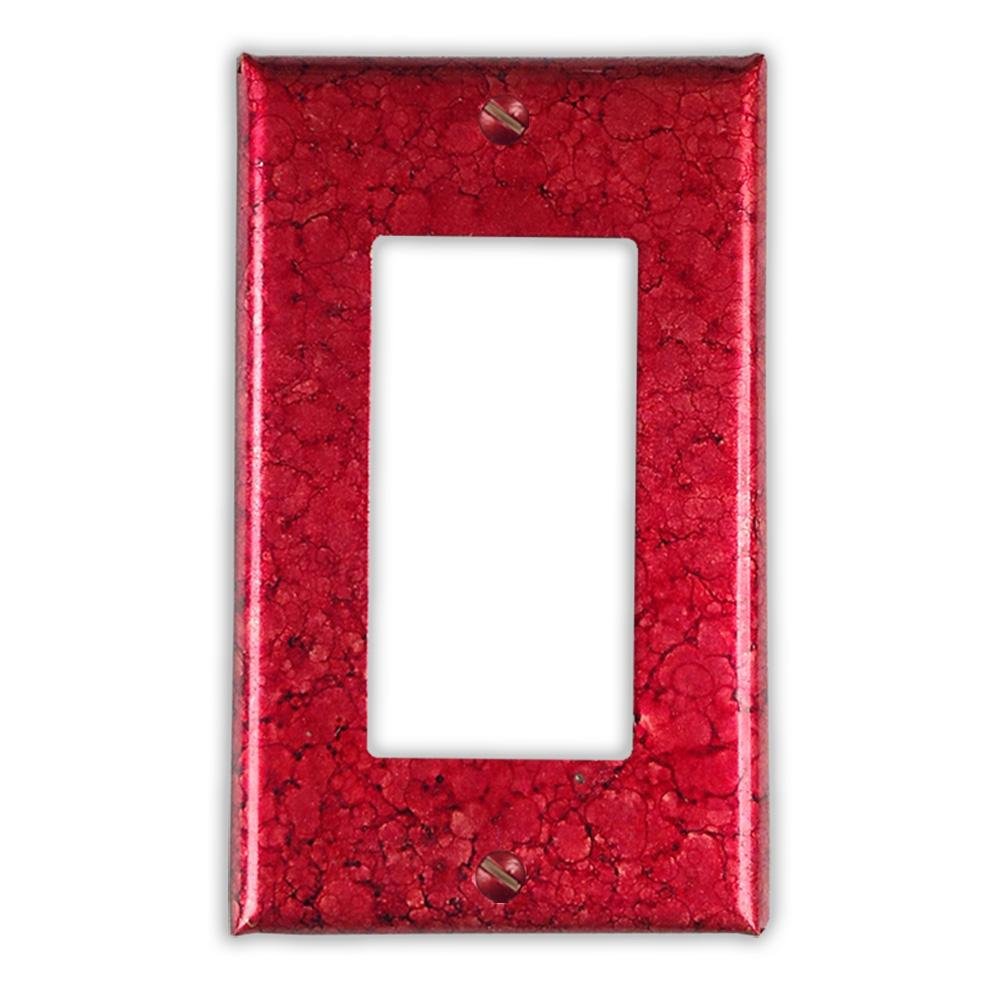 Wine Red Copper Single Rocker Wall Plate - Decorative Light Switch Cover for Living Room, Bedroom & Office