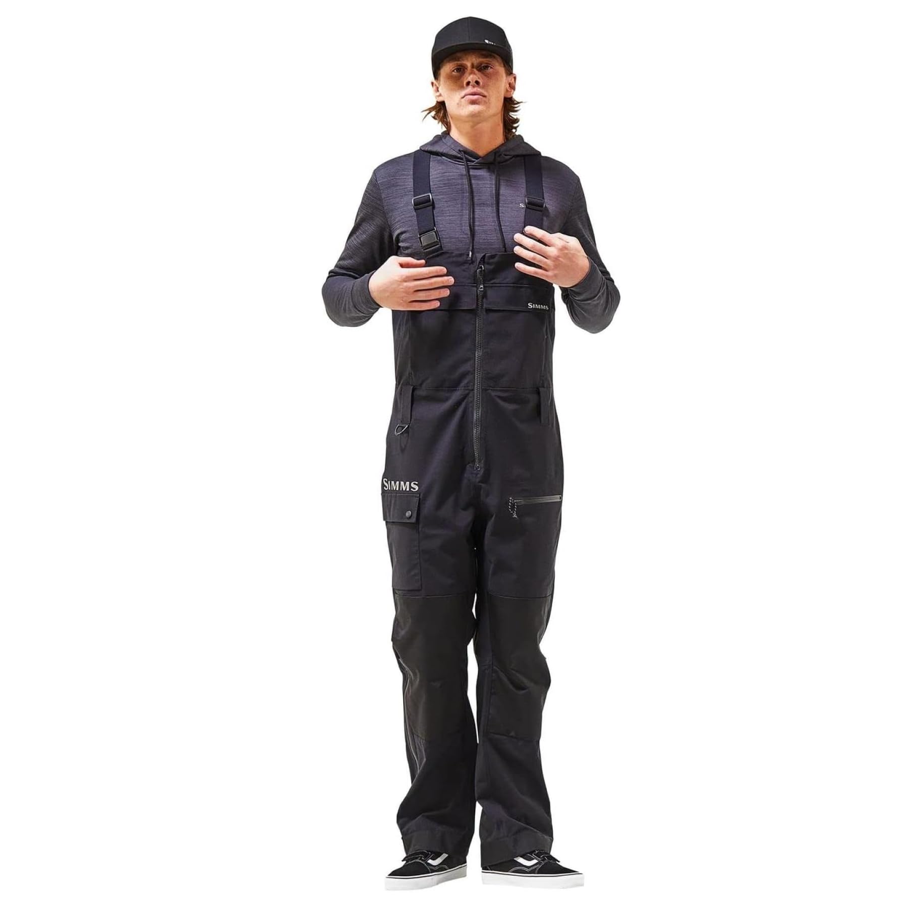 **Simms CX Waterproof Fishing Bibs for Men – Durable, Adjustable Rain Pants with Reinforced Panels & Waterproof Pockets – Ideal for Fly Fishing, Kayaking & Outdoor Adventures**
