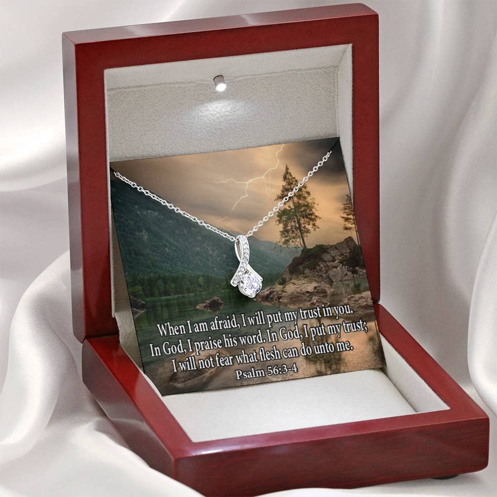 Trust in You Bible Verse Pendant - Inspirational Christian Gift for Sympathy & Love