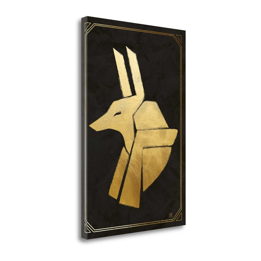Anubis by Aubree Perrenoud - Premium Fine Art Giclee Print on Gallery Wrapped Canvas - Handmade Wall Decor for Living Room, Bedroom & Office - Ready to Hang Egyptian God Artwork