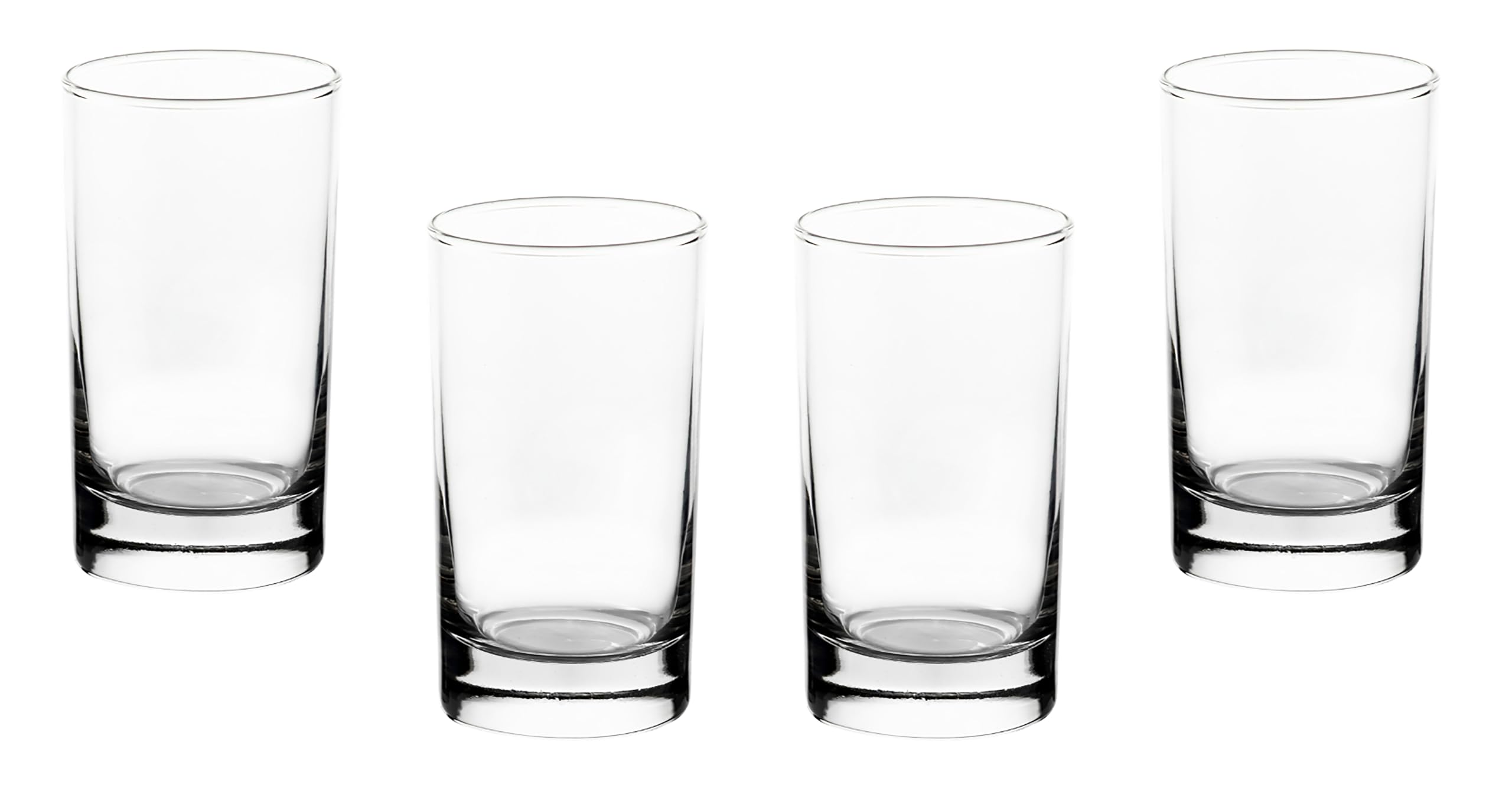Premium 11.5oz Clear Glassware Set of 4 - Tall Drinking Glasses for Water, Juice, Wine, Iced Coffee & Cocktails - Durable Modern Drinkware for Kitchen, Bar & Restaurant Use - Perfect for Entertaining, Parties & Everyday Refreshments