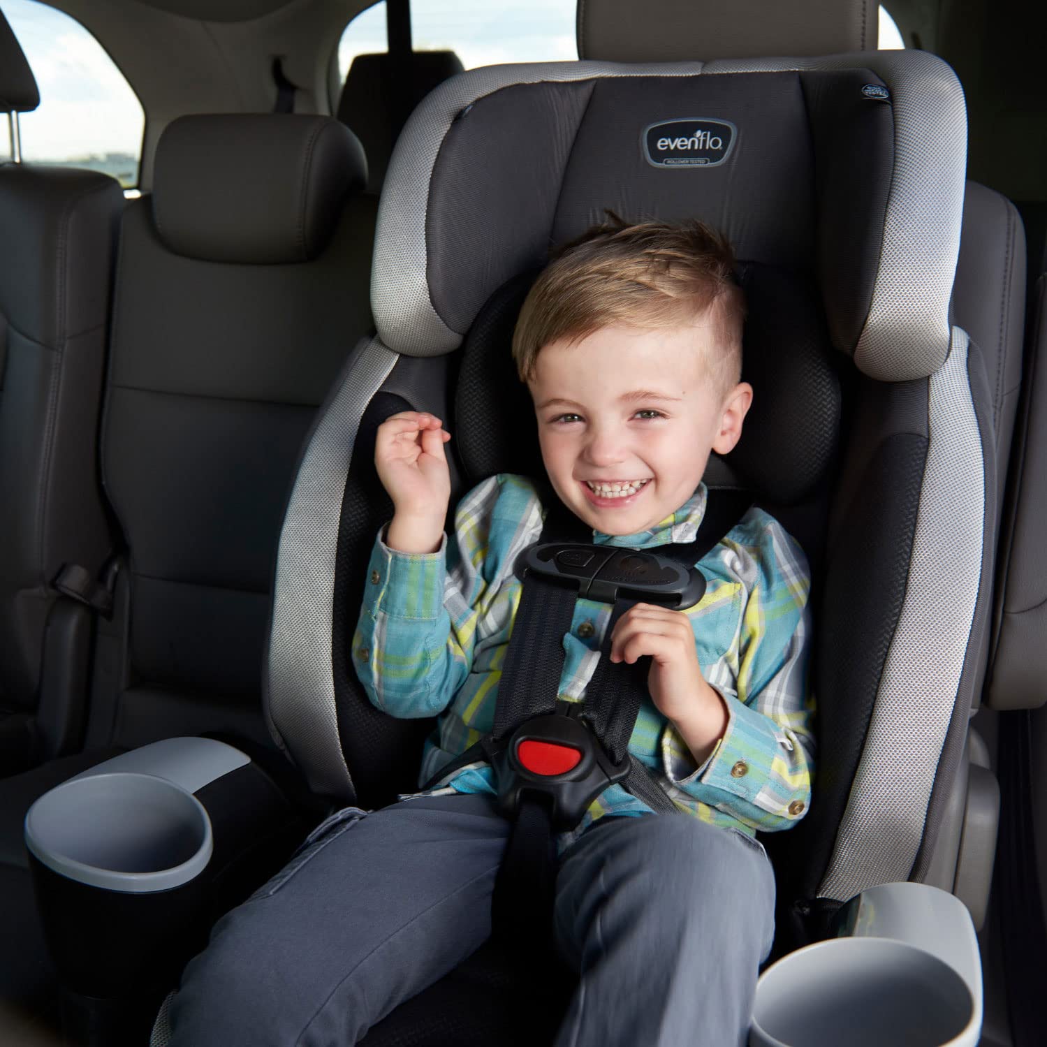 Evenflo Maestro Sport Harness Booster Car Seat - Convertible & Lightweight for Toddlers to Kids (Palisade) | Safe for Travel, School & Family Road Trips