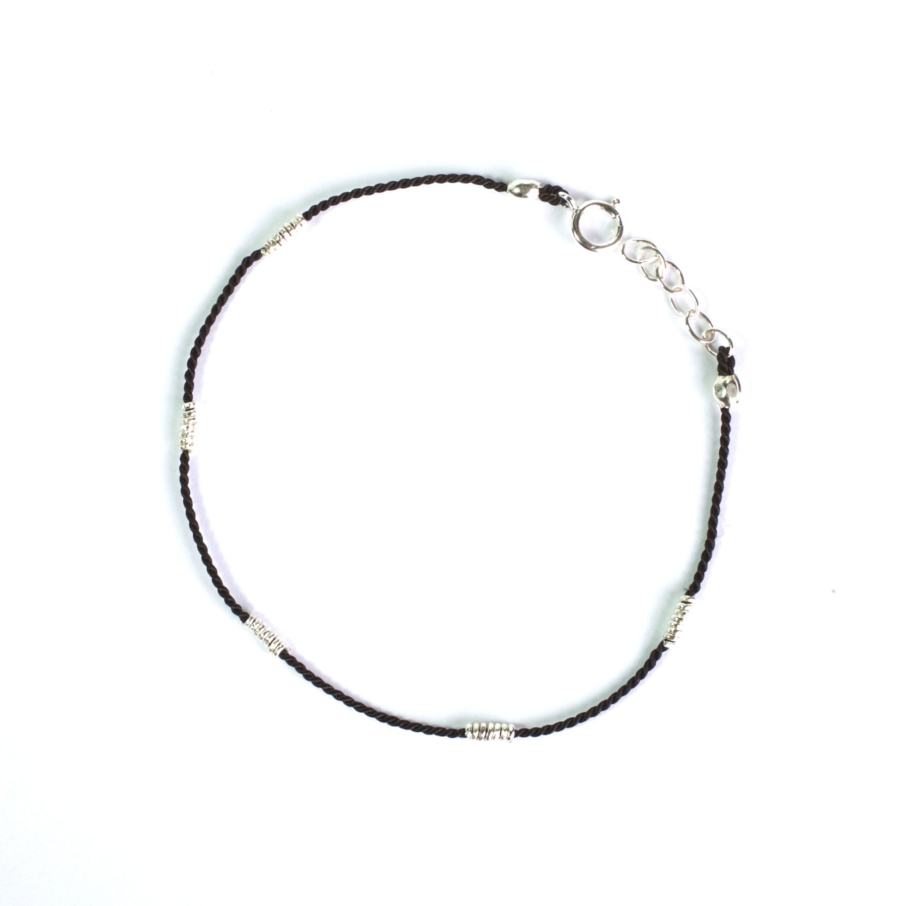 Elegant Wrapped Wire Silk Bracelet for Women - Black & Silver Jewelry for Casual Wear, Parties & Gifts