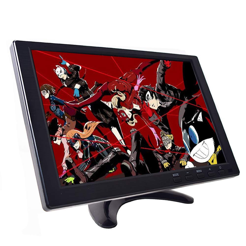 10.1 Inch HD Gaming Monitor - IPS LED Screen 1280x800 for NES, SNES, PS3, PS4, Xbox, PC & Nintendo Switch | Car Backup System with DC 12V Input | MP5 Media Player with Built-in Speaker | HDMI, VGA, AV & USB Video Inputs | Perfect for Gaming, Car Rear View & Multimedia Entertainment