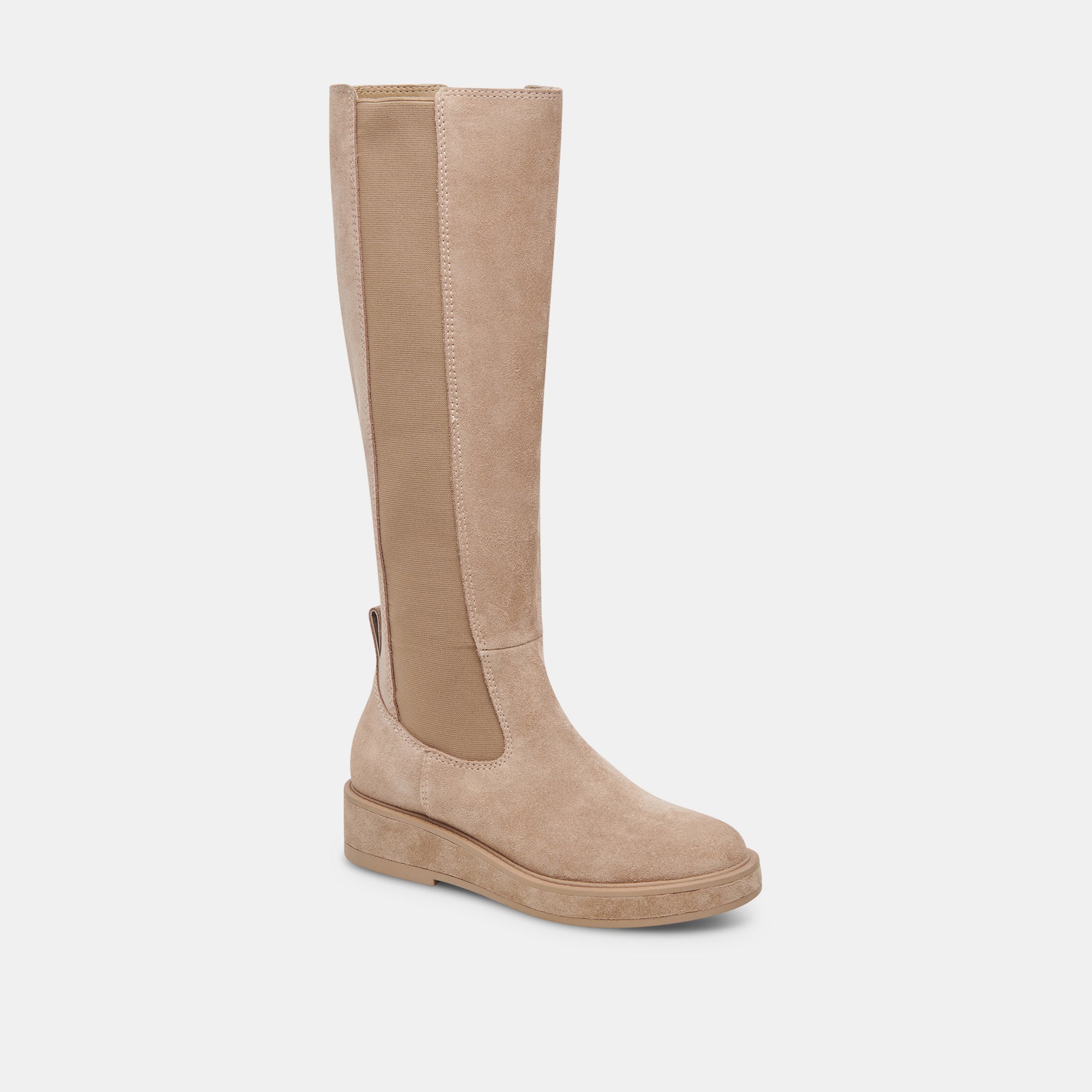 EAMON H2O Wide Calf Boots for Women - Almond Suede Waterproof Winter Boots | Comfortable & Stylish for Rainy Days, Snow & Outdoor Activities