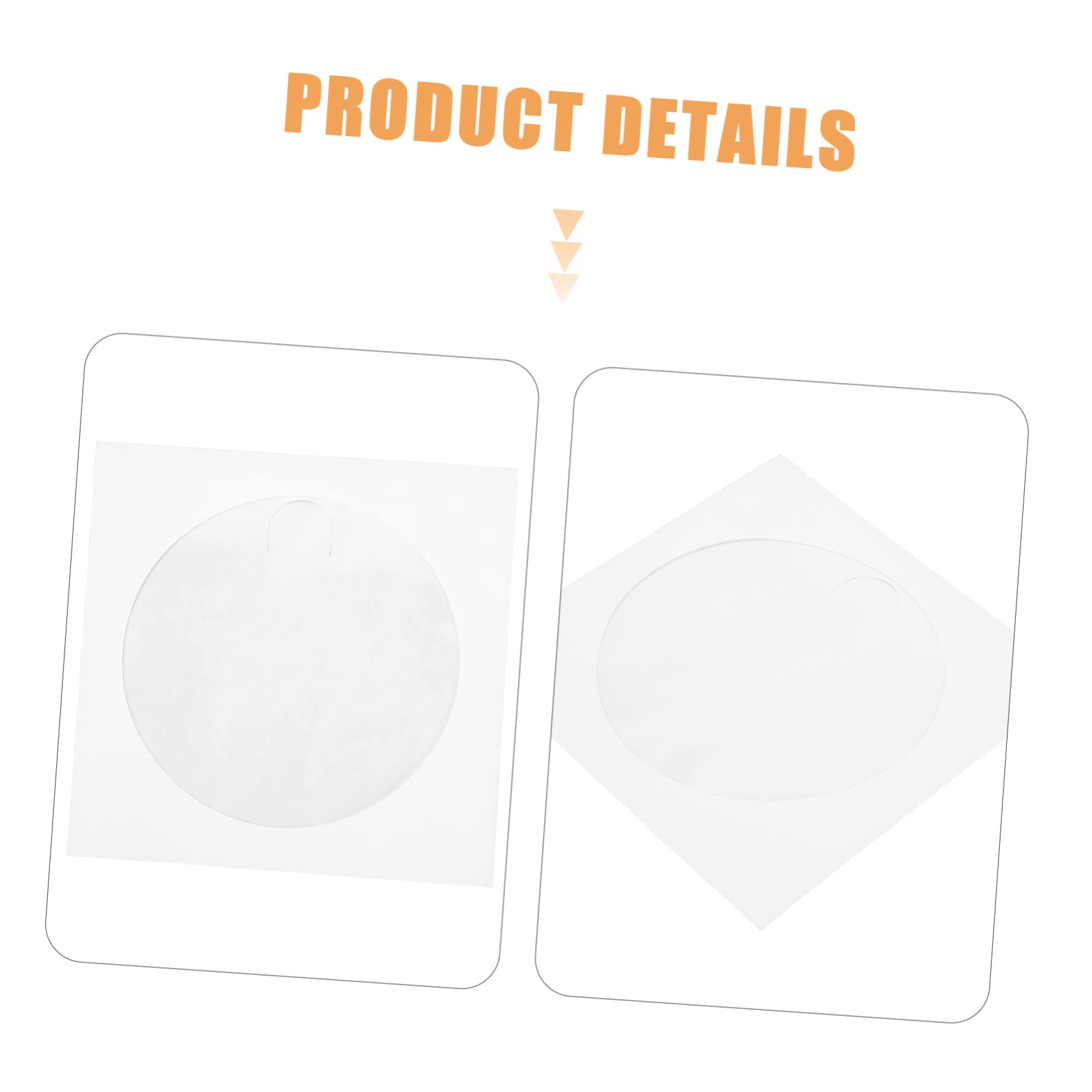 Mikikit 100pcs White Paper CD/DVD Sleeves Envelopes - Eco-Friendly Cardboard Storage Holder for CDs, DVDs, Discs | Perfect for Organizing, Protecting & Storing Media Collections at Home or Office