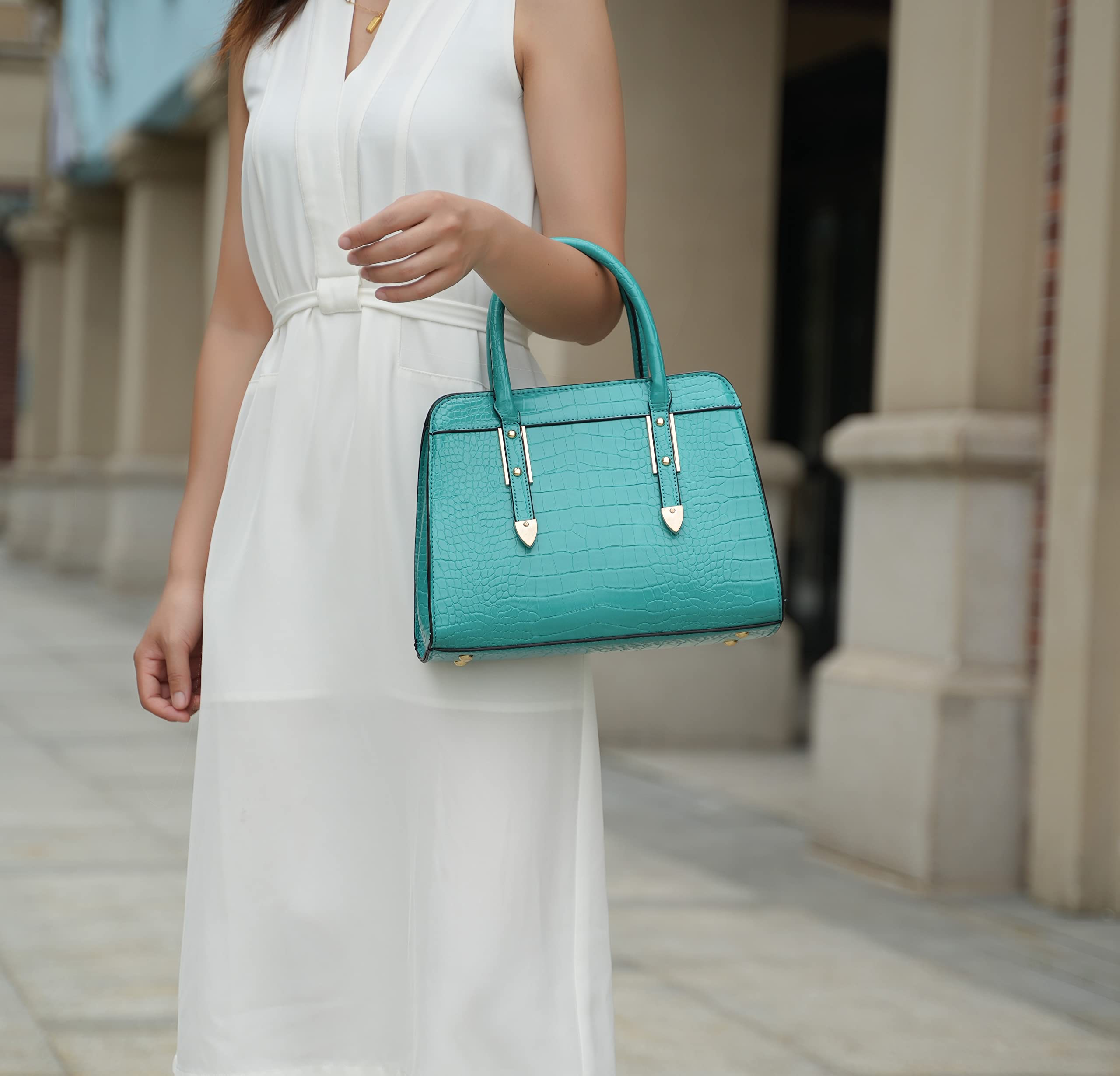 MKF Collection Vegan Leather Satchel Bag for Women - Crossbody & Top Handle Handbag Purse - Perfect for Work, Travel & Everyday Use