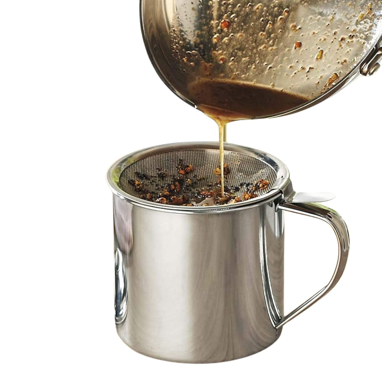 Stainless Steel Oil Keeper - Kitchen Oil Storage for Frying & Cooking