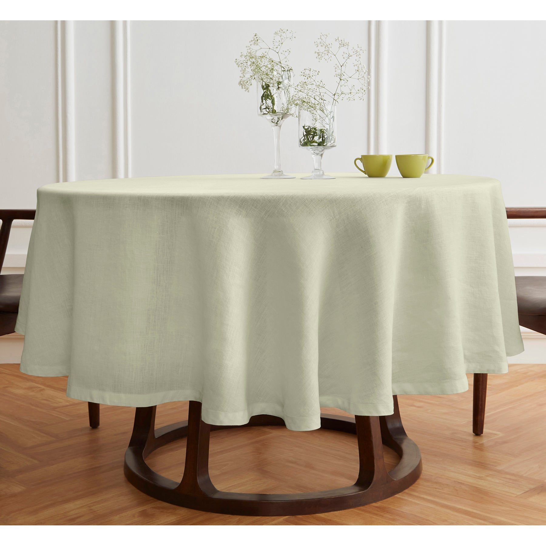 Sonoma Round Tablecloth - Premium Cotton Fabric for Dining & Parties - Perfect for Holiday Gatherings, Weddings & Home Decor