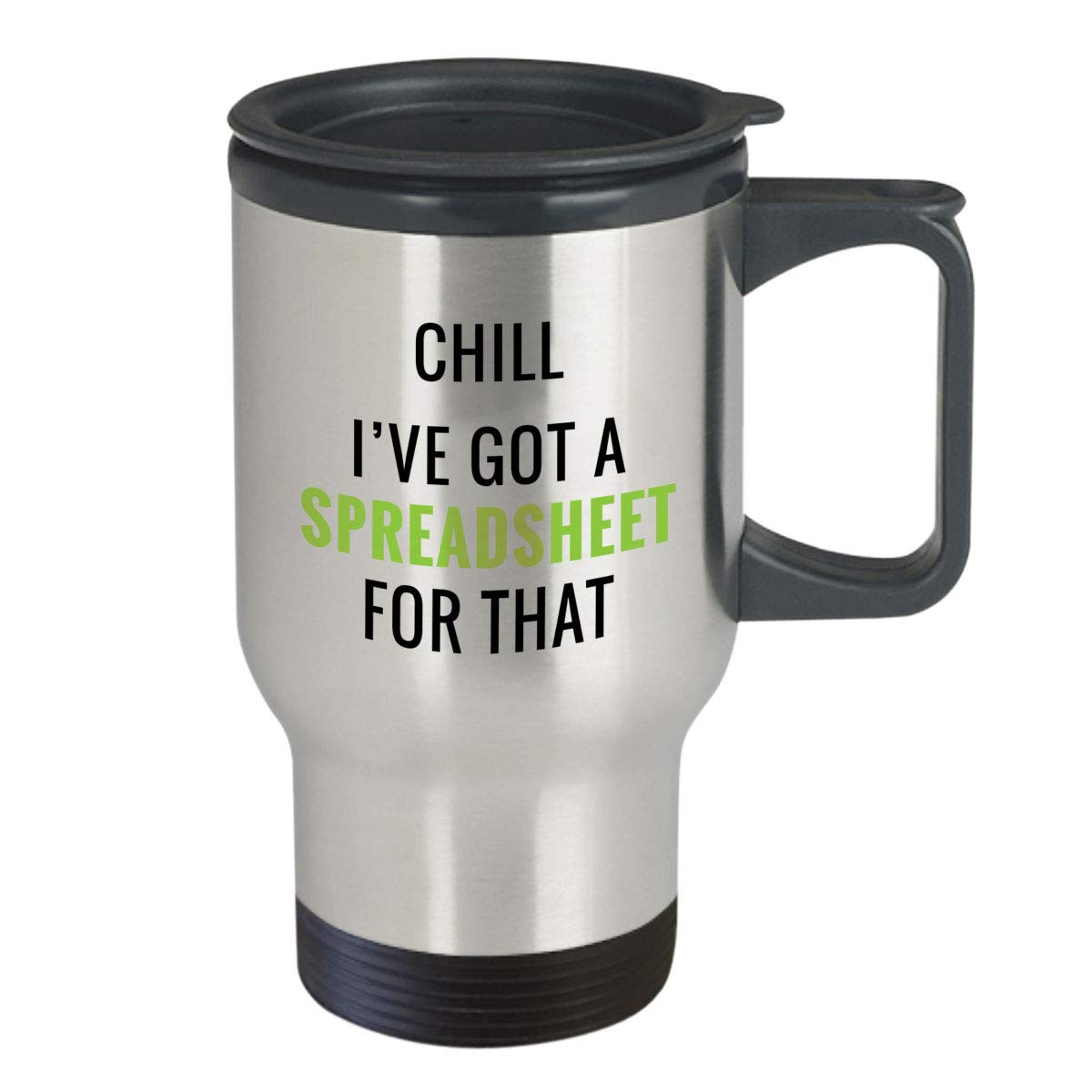 Insulated Travel Coffee Mug for Accountants & Bookkeepers - Spreadsheet Design CPA Office Gift - Perfect for Commuting, Office Use & Corporate Gifts