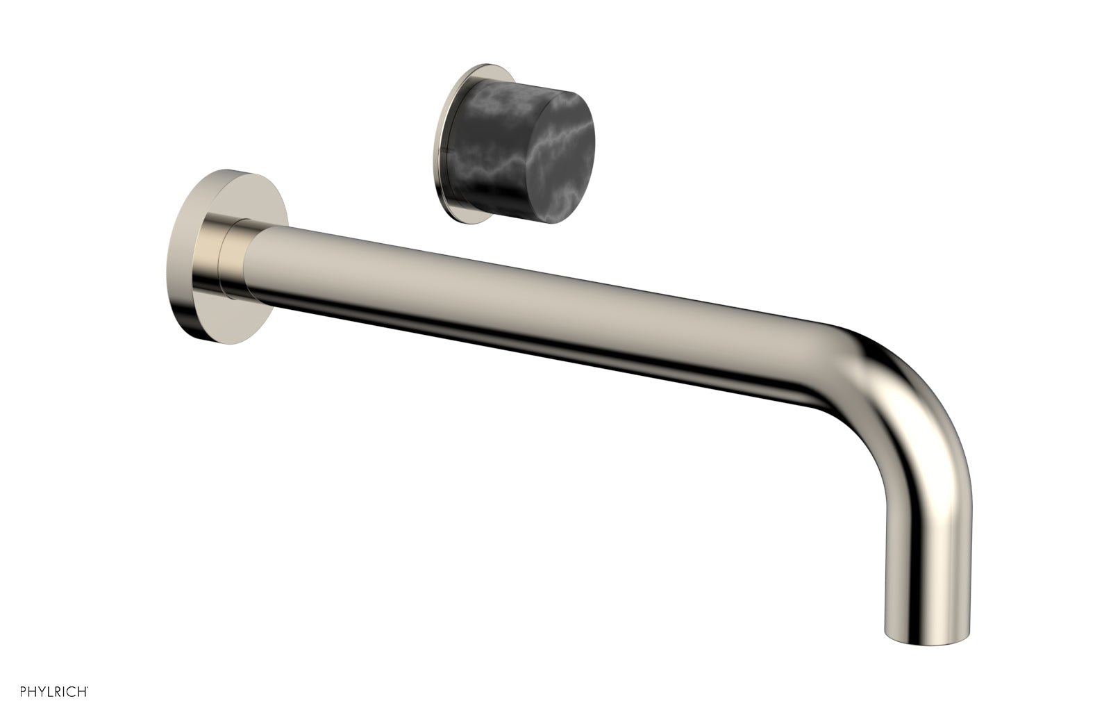 Premium Black Marble Single Handle Wall Mount Bathroom Faucet - Basic II 10