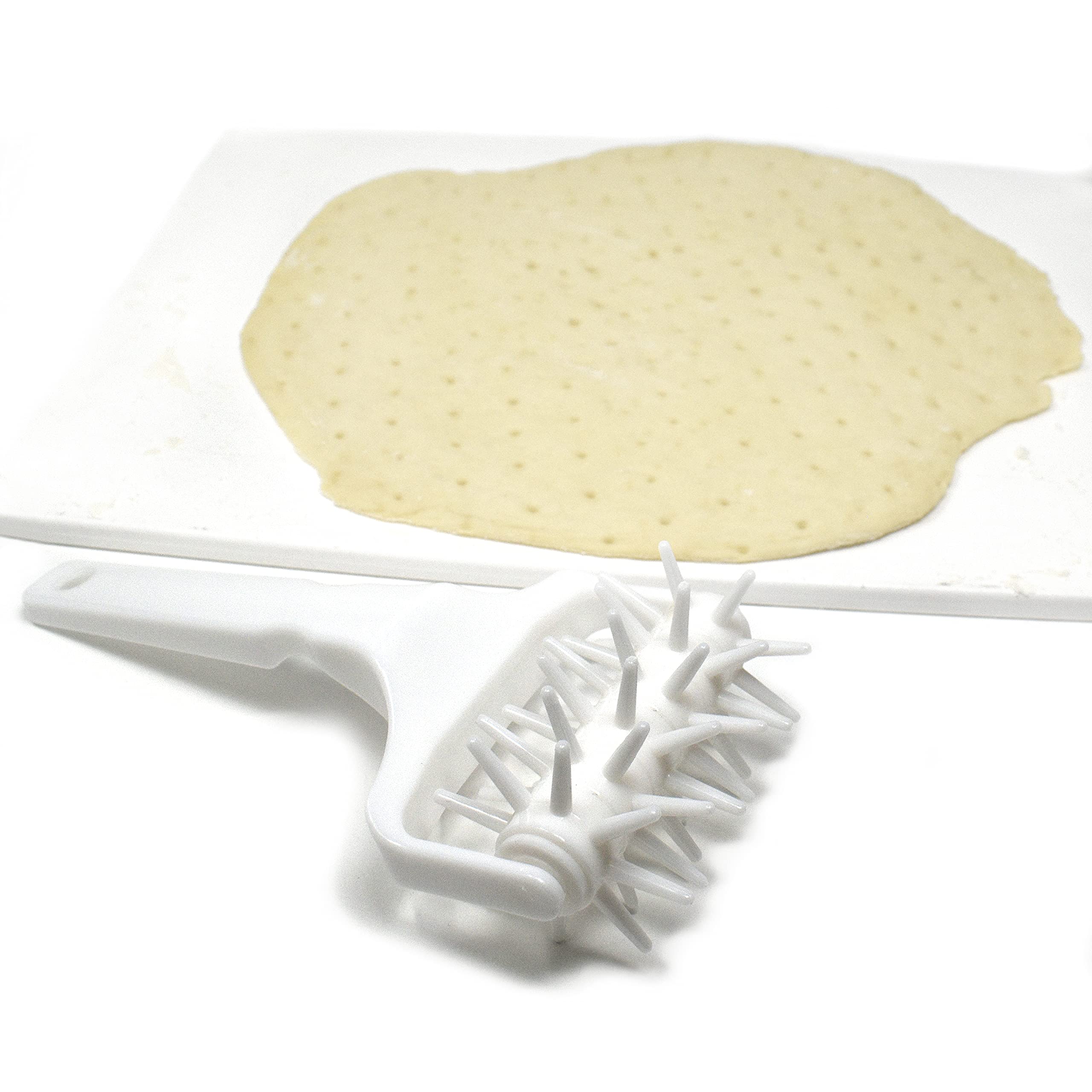 Norpro 3241 White Dough Docker for Perfect Pizza Crust & Pastry Dough - Ideal for Home Baking, Professional Kitchens & Italian Cooking