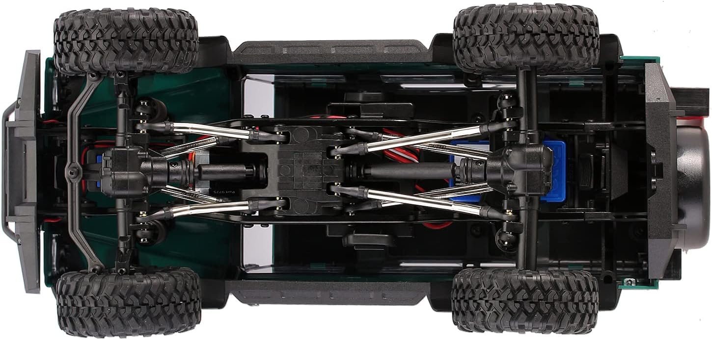 INJORA Stainless Steel High Clearance Chassis & Steering Link Set for TRX4M Defender Bronco 1/18 Scale RC Crawler Upgrade Parts - Perfect for Off-Road Trail Crawling and Rock Climbing Adventures