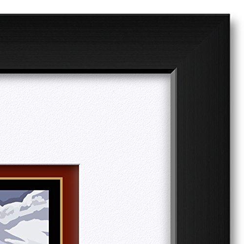 Paul A. Lanquist Framed Art Print - Climb 14ers Lone Peak Climber - 15x19 Inch Professionally Framed & Matted Travel Artwork - Perfect for Home, Office & Mountain Lover Decor