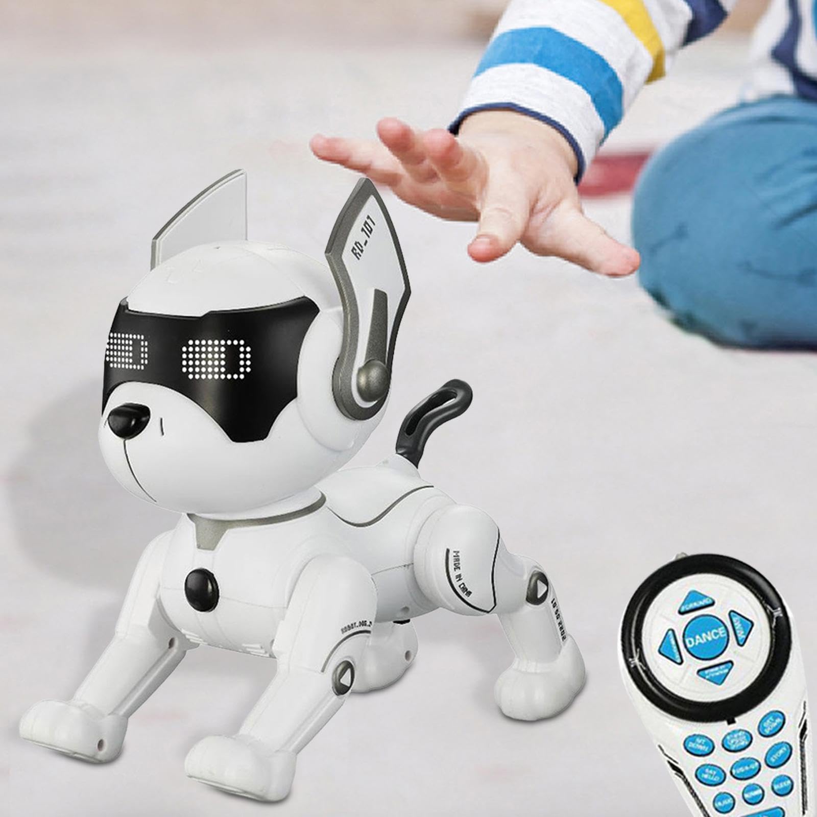 Folpus Smart Electronic Programmable RC Dancing Robot Dog Toy for Kids - Remote Control Interactive Pet Robot for Playtime & STEM Learning