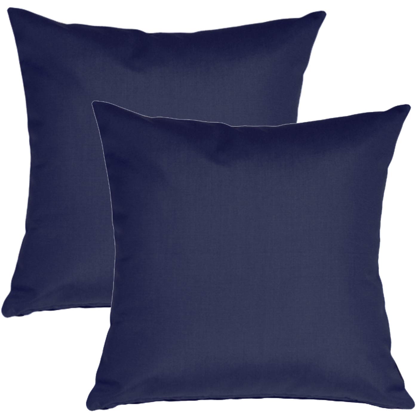 Sunbrella Outdoor Pillow Set of 2 - 20x20 Inches Navy Blue Waterproof Decorative Throw Pillows with Inserts - Perfect for Patio, Poolside & Garden Furniture