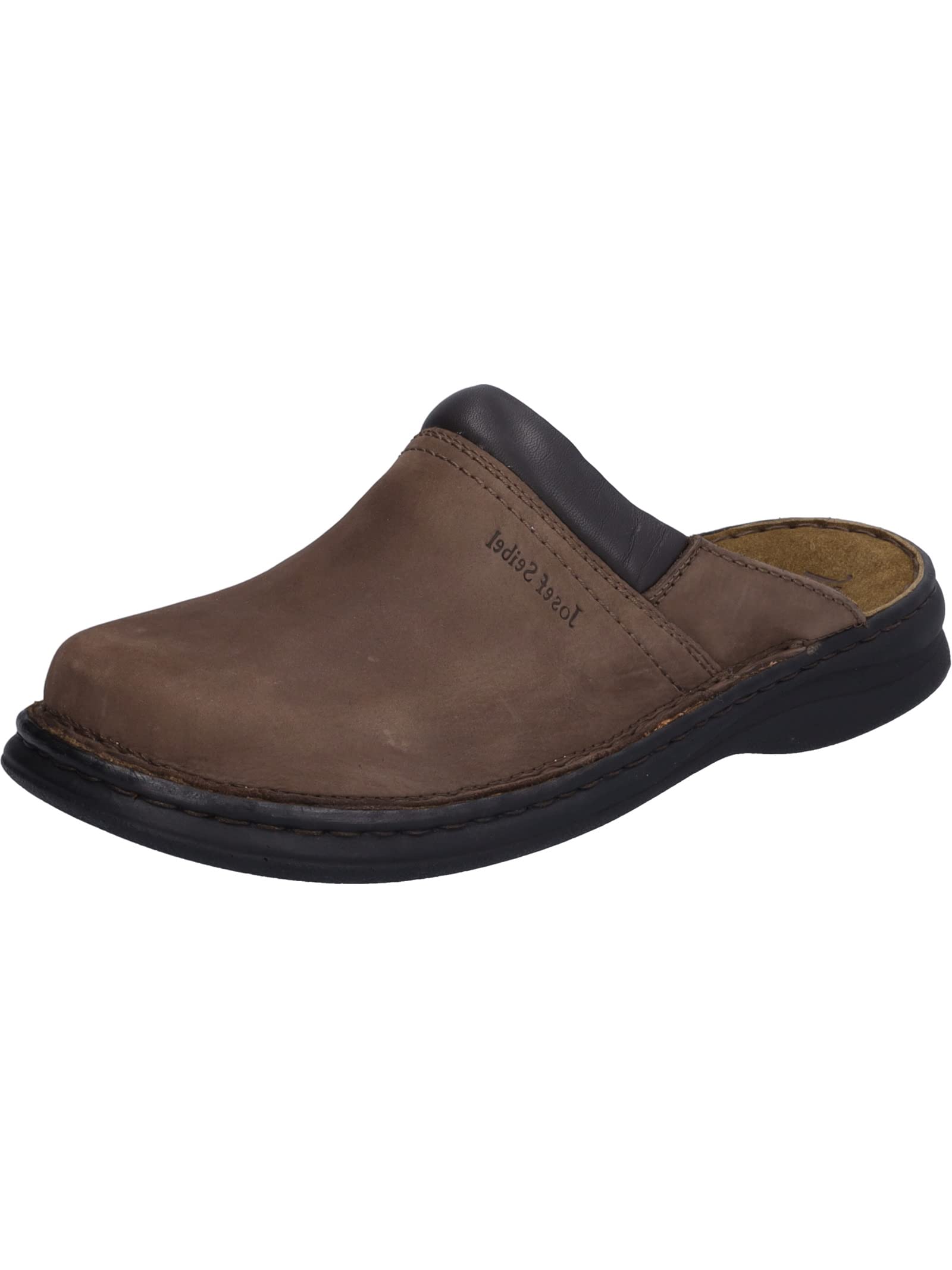 Josef Seibel Men's Comfortable Leather Clogs - Slip-On Shoes for Casual Wear, Home & Garden, Outdoor Relaxation