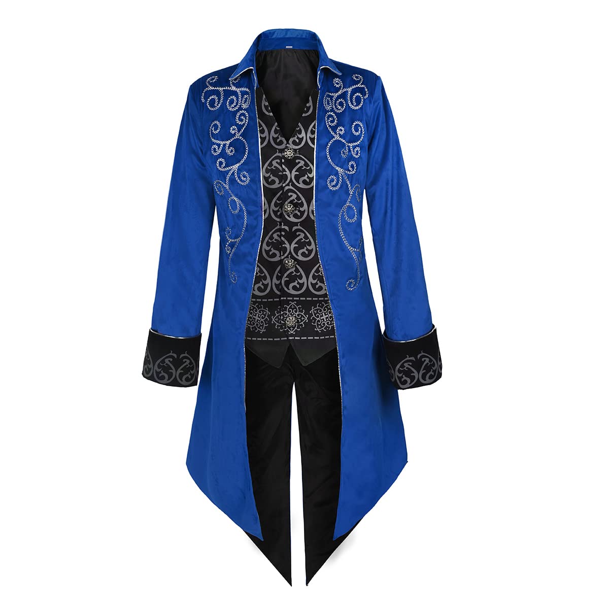 Oiefeen Medieval Steampunk Tuxedo Jacket - Victorian Gothic Costume for Men | Halloween Party, Cosplay, LARP & Theater Performance Outfit