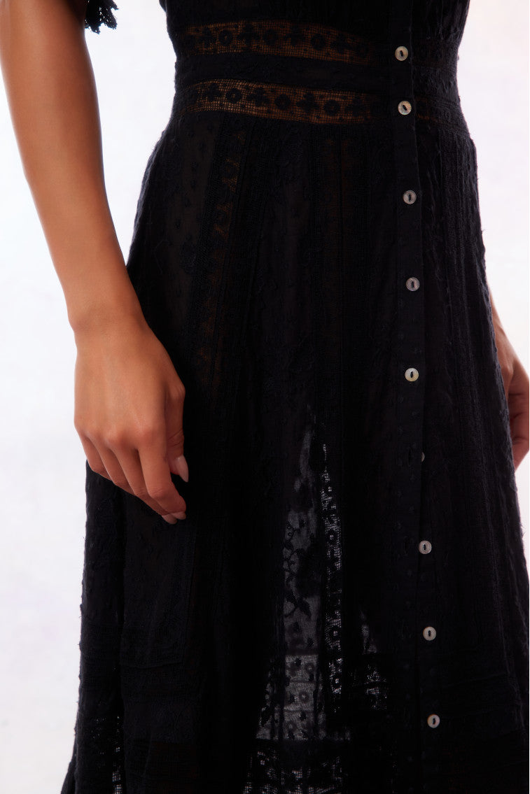 Elegant Minka Maxi Dress in Black - Perfect for Summer Beach Vacations, Date Nights & Casual Outings