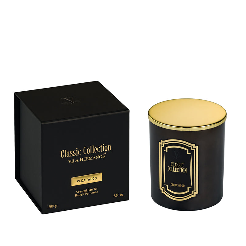 Premium Cedarwood Scented Candle - 200 Hours Burn Time, Natural Soy Wax, Relaxing Aromatherapy for Home, Spa & Meditation | Classic Wooden Wick Candle Gift Set