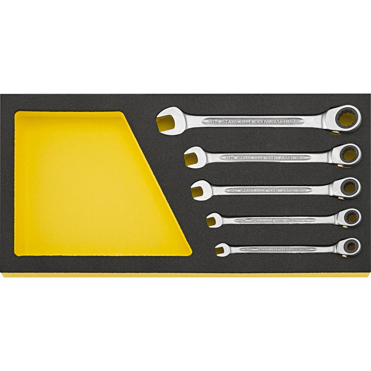 Stahlwille 96830653 10-Piece Combination Ratcheting Wrench Set - Metric Sizes for Automotive & DIY Repairs - Perfect for Mechanics and Home Toolkits