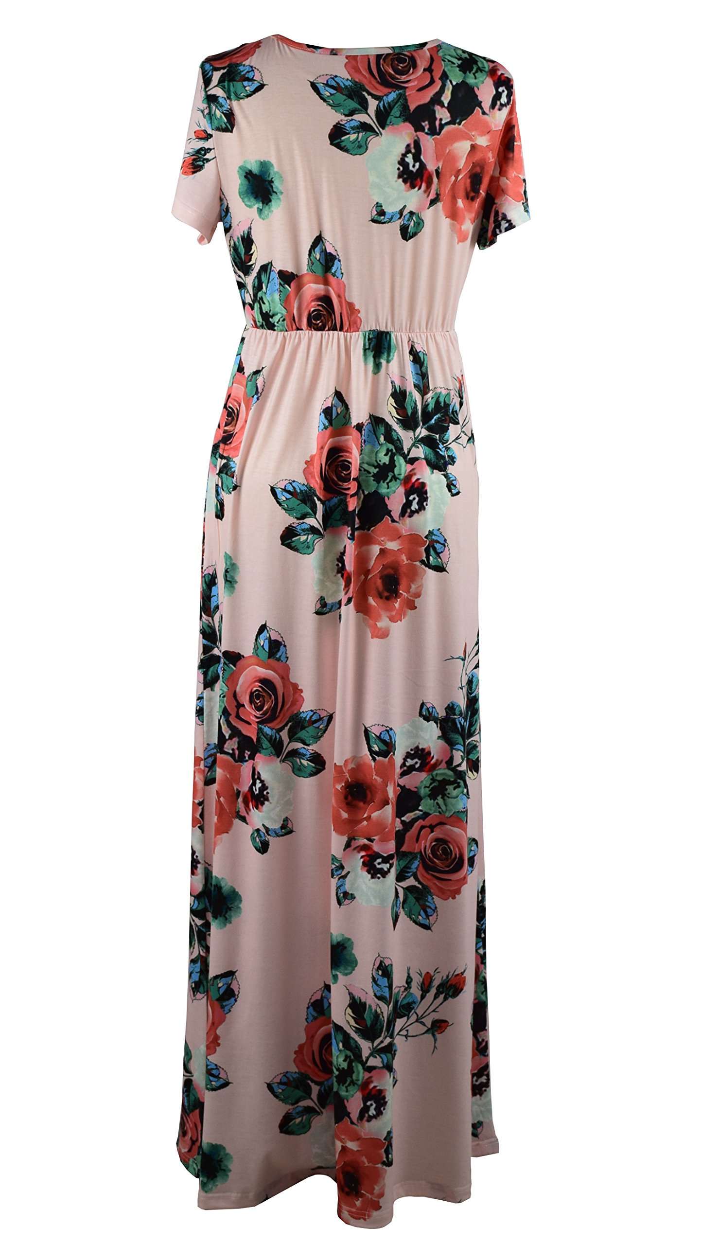 Mommy and Me Maxi Dresses - Bohemian Floral Printed Matching Outfits for Mother and Daughter | Perfect for Family Photos, Vacations & Special Occasions