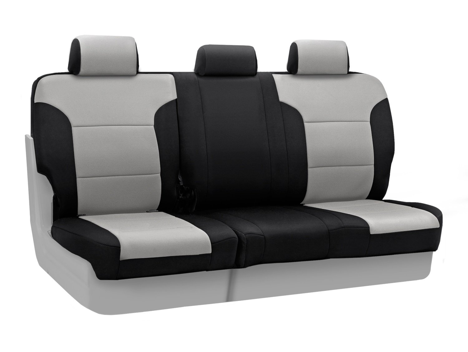 Coverking Custom Fit 60/40 Rear Bench Seat Cover for Toyota Tacoma - Neosupreme Gray & Black | Waterproof & Durable Protection | Perfect for Camping, Pets & Daily Commute