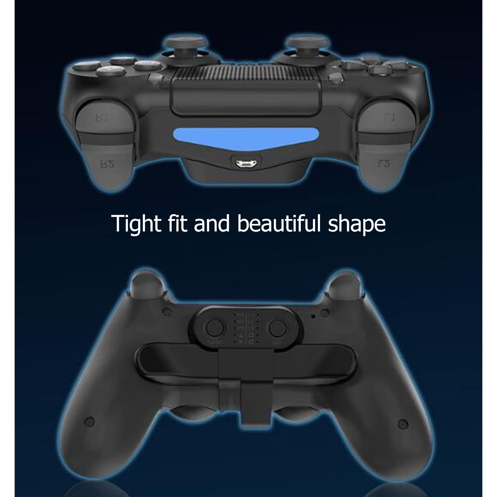 Best PS4 Controller Paddles - 10 Function Key Mapping Adapter with Back Buttons for Enhanced Gaming Performance | Ergonomic Design for Comfort | Perfect for FPS, Racing & Action Games