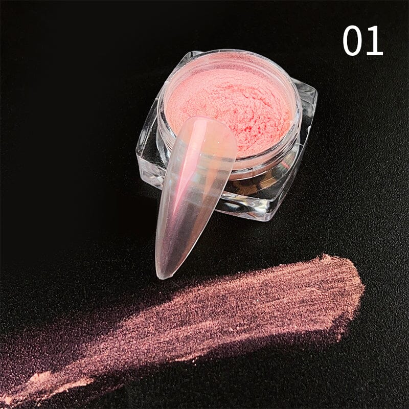 Neon Pearly Nail Powder - Professional Nail Art Glitter Dust for Acrylic & Gel Nails - Perfect for Manicures, Pedicures & Nail Salon Designs