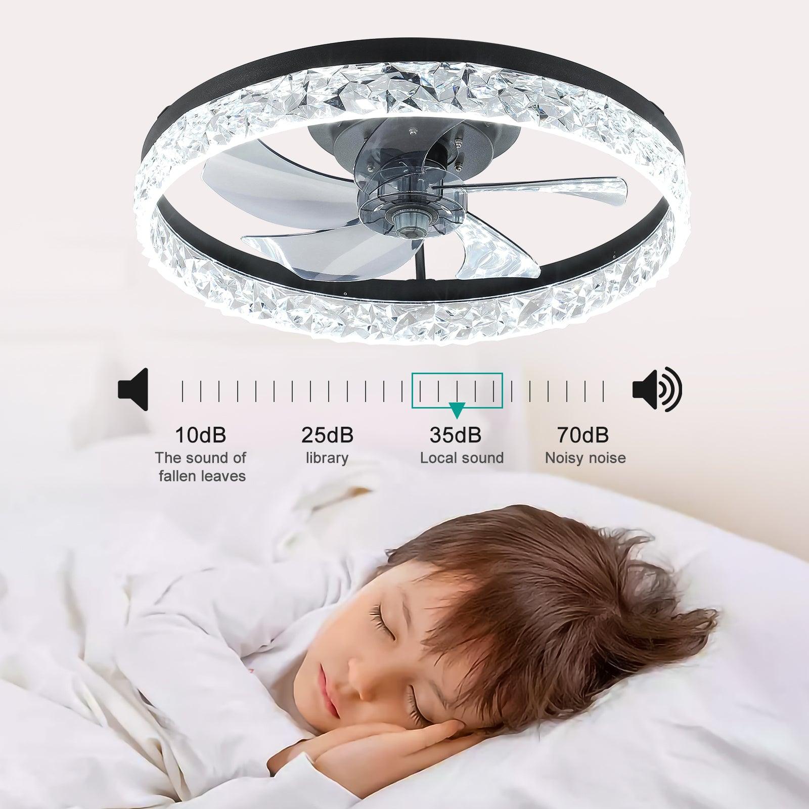 Dimmable LED Ceiling Fan with Light - Modern Energy Efficient Ceiling Fan for Living Room, Bedroom, and Office