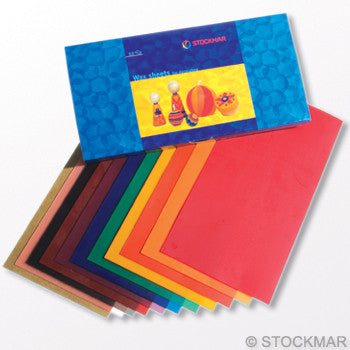 Stockmar Multicolored Wide Decorating Wax Sheets - 12 or 18 Sheet Sets for Candle Making, Soap Crafting & Art Projects