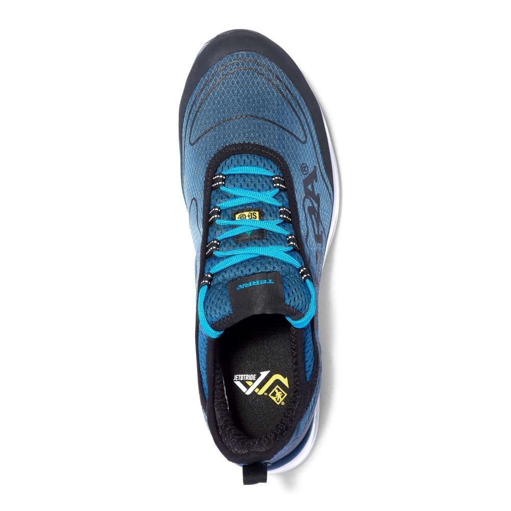 Unisex Composite Toe Athletic Safety Shoes - Lightweight Work Shoes with Slip Resistance & Electrical Hazard Protection - Blue (SD+ TR0A4NS2IE0) - Perfect for Construction, Warehouse & Industrial Work Environments