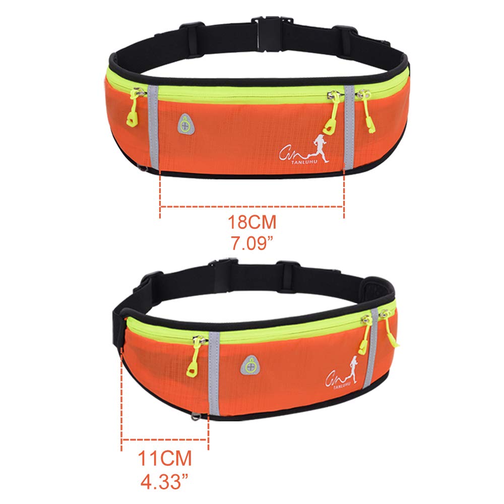 Best Running Waist Pack for Men & Women - Water Bottle Holder & Reflective Belt Bag for Hiking, Walking, Jogging - Fits 6.5'' Large Smartphones - Perfect for Outdoor Sports & Fitness Activities