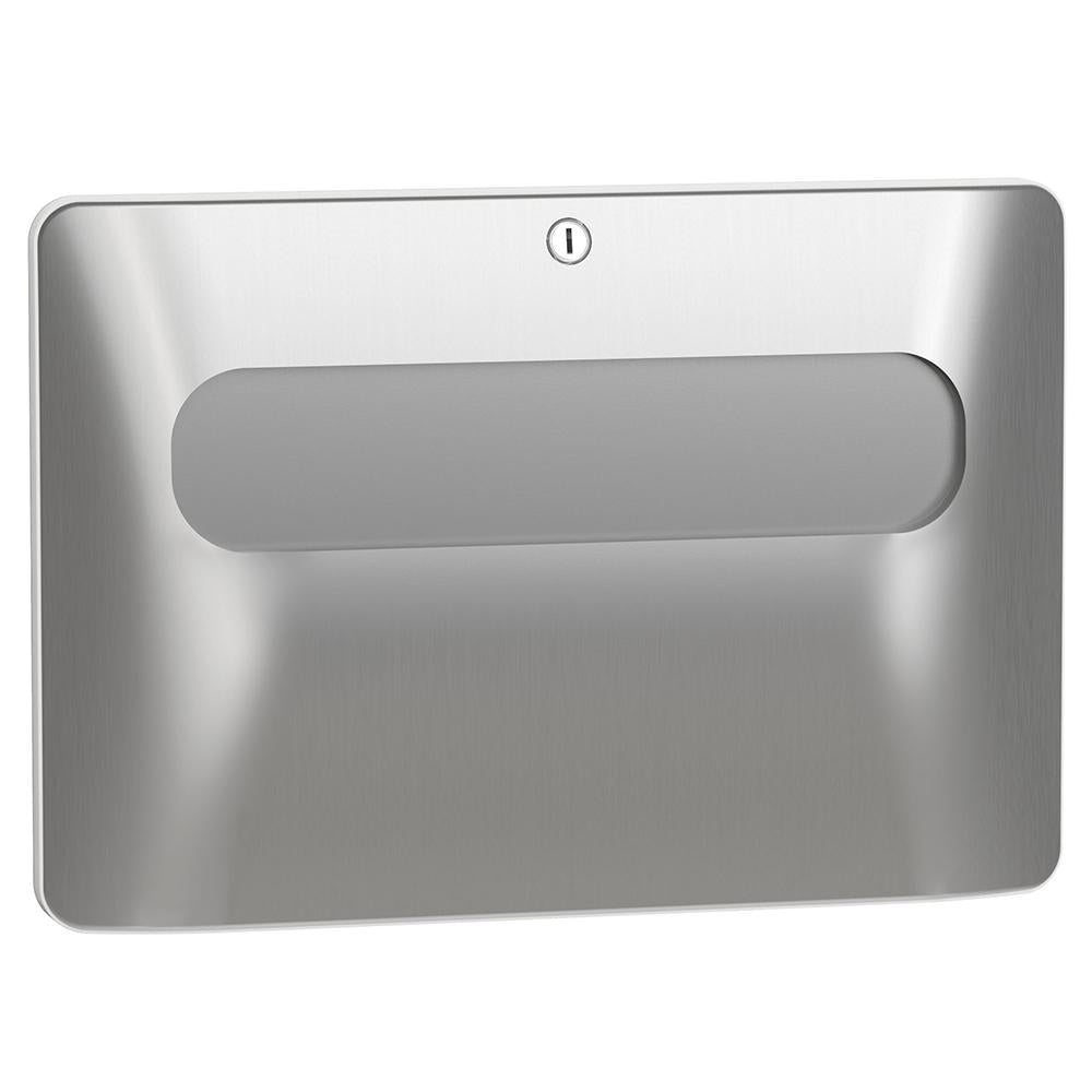 Bradley 5A40 1100 Bradex Satin Surface Mounted Seat Cover Dispenser - Ideal for Restaurants, Hospitals, and Public Restrooms