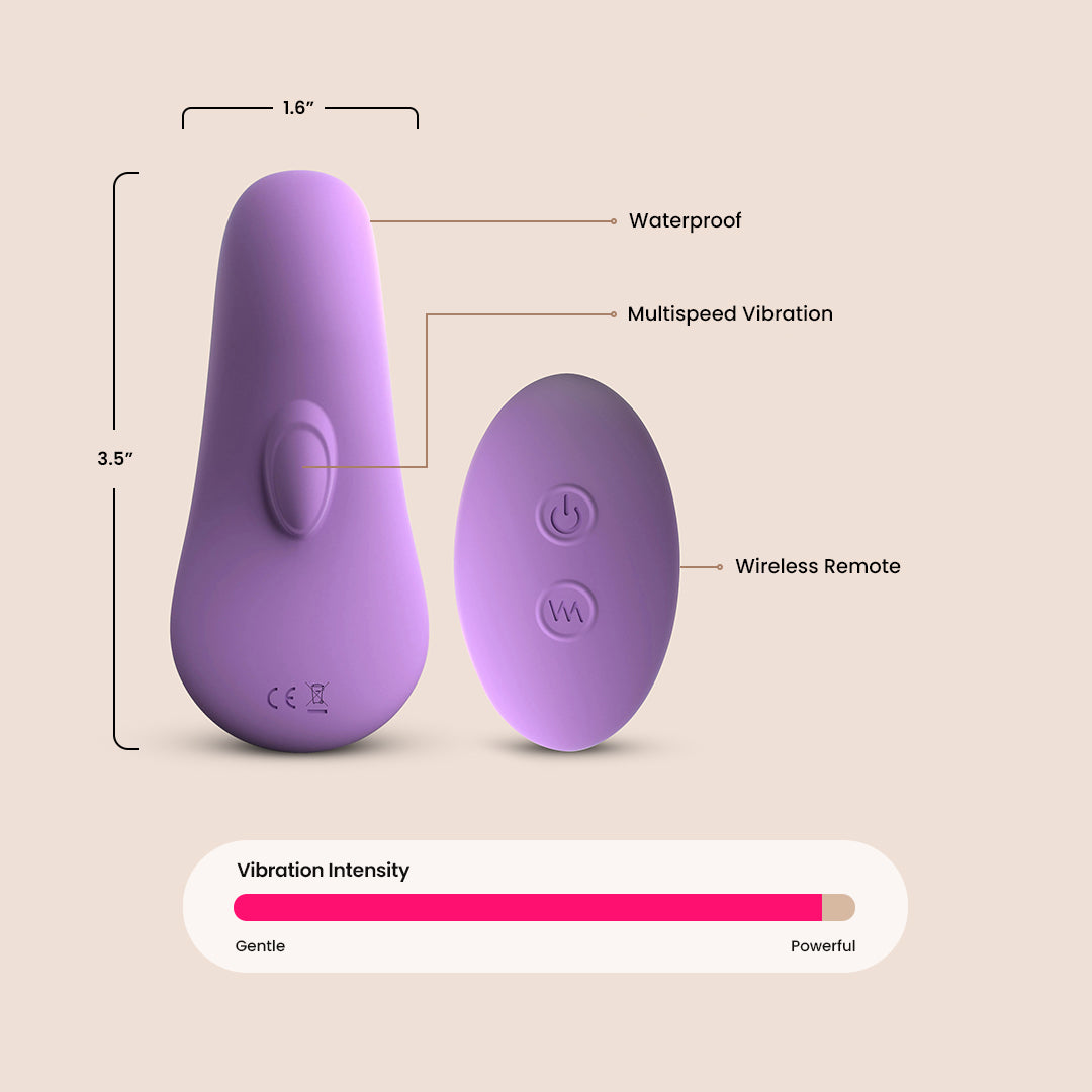 Fantasy For Her Remote Silicone Vibrator - Rechargeable Waterproof G-Spot Massager for Women | Perfect for Couples Play & Solo Pleasure