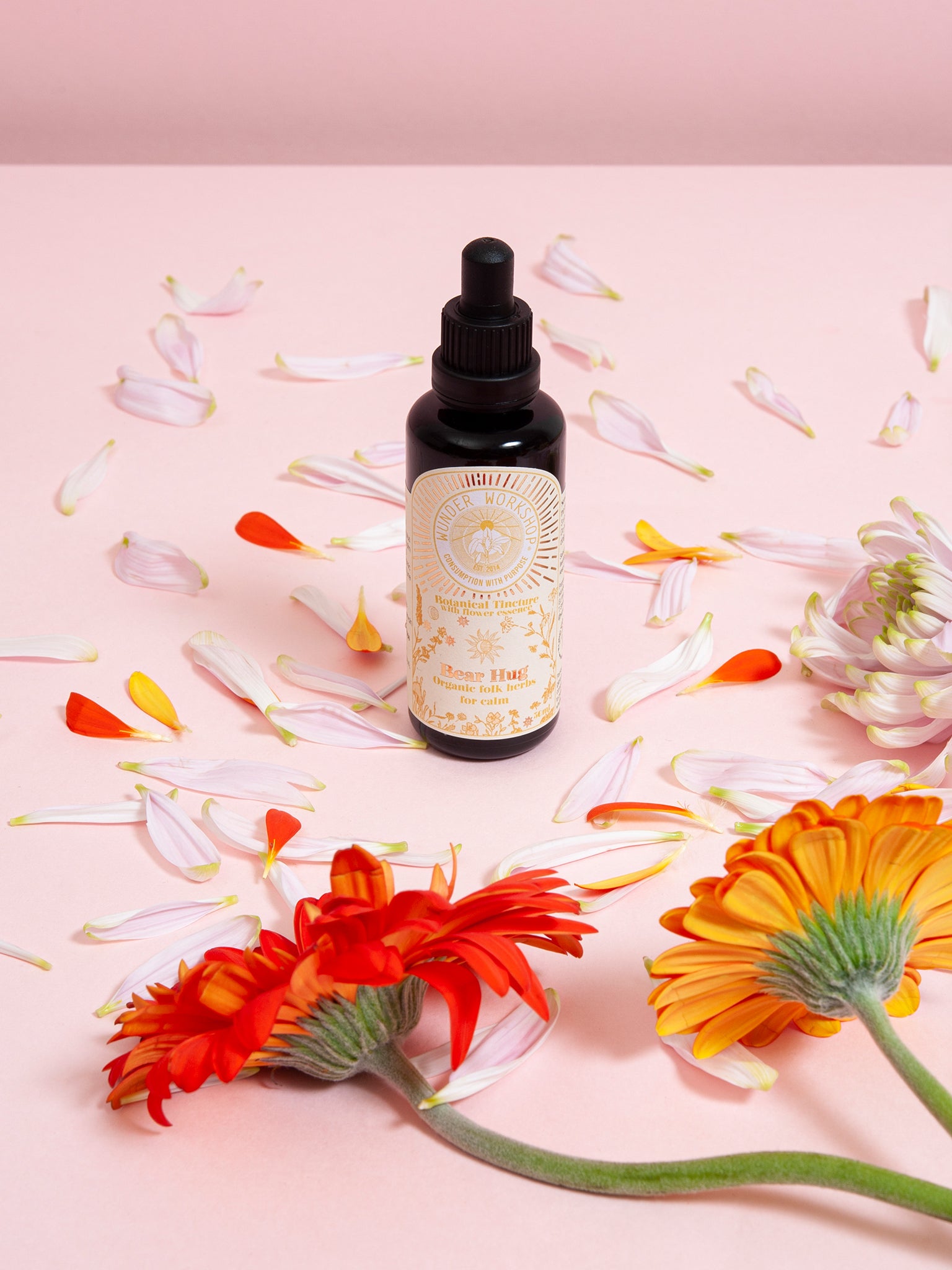 Wunder Workshop Bear Hug Tincture - Organic Herbal Supplement for Stress Relief & Relaxation - Perfect for Daily Wellness Routine & Self-Care Moments