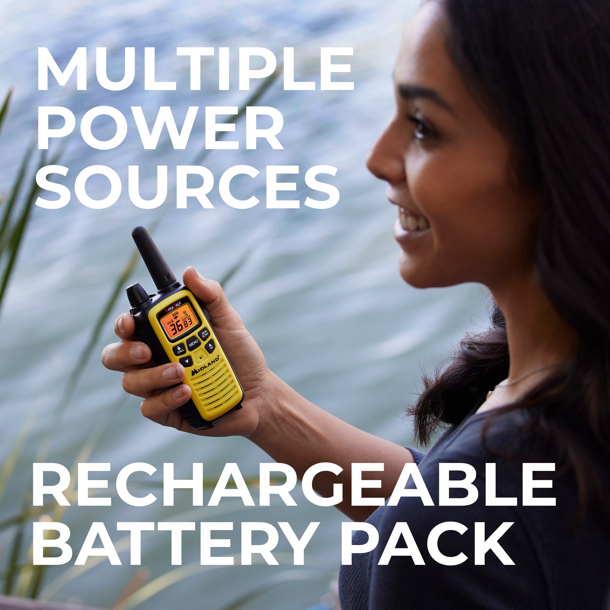 LXT630 FRS License Free Walkie Talkies 3 Pack - Yellow (LXT630X3VP3) | Long Range Two-Way Radios for Outdoor Adventures, Camping, Hiking & Emergency Communication
