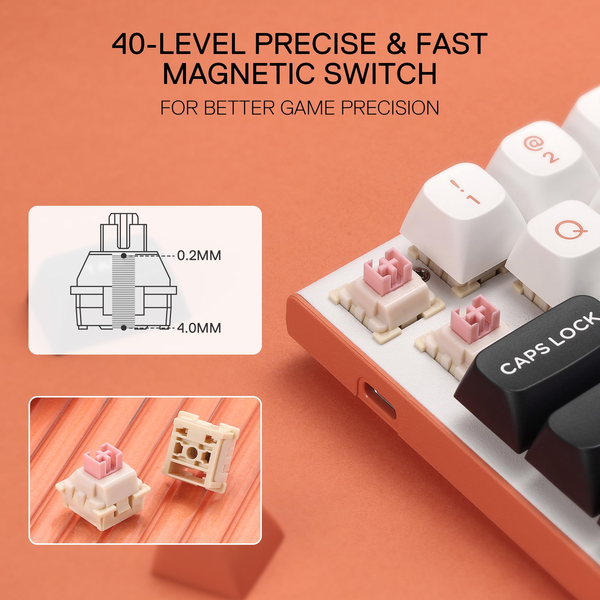 Redragon K683 60% Wired Mechanical Gaming Keyboard - Fast Actuation for Competitive Play