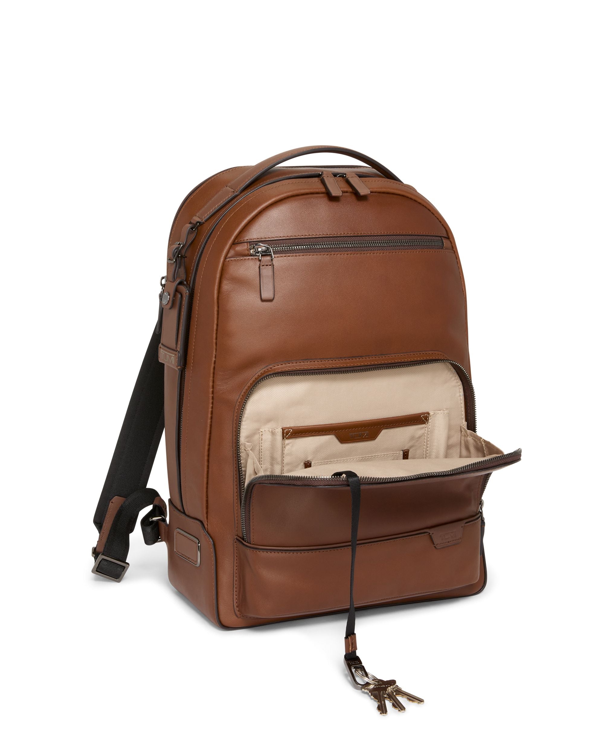 Tumi Harrison Warren Leather Backpack for Men & Women - Stylish & Durable Laptop Bag for Work, Travel & College