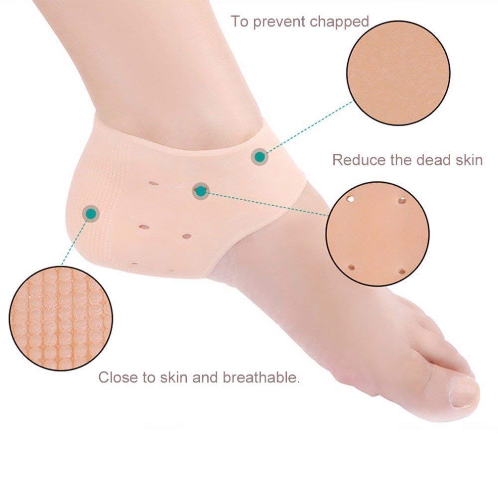 Squaircle Anti Crack Gel Heel Protector for Soft Heels - Eliminates Foot Cracks & Dryness | Perfect for Women's High Heels, Sandals & Open Back Shoes | Home, Office & Party Wear Comfort Solution