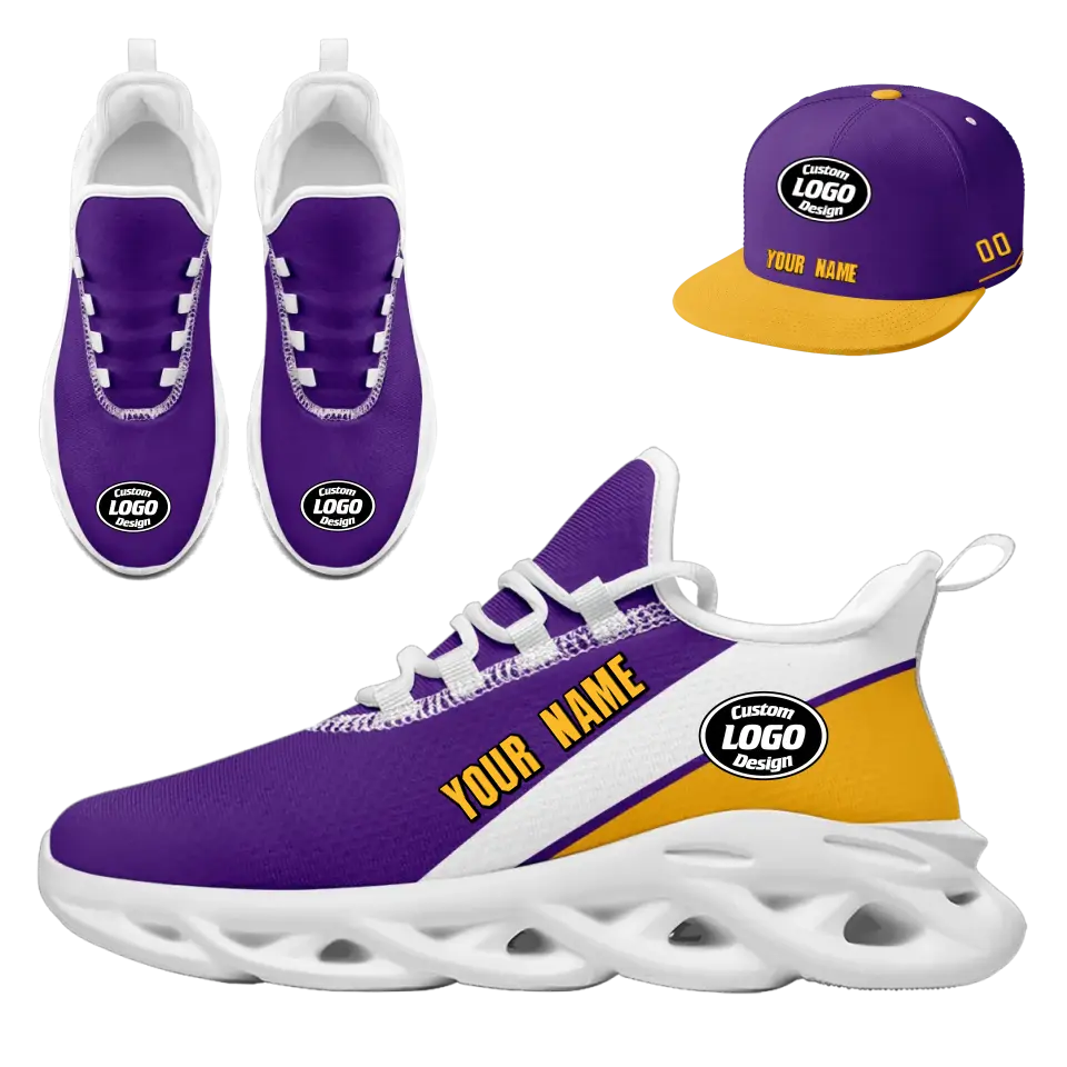 Custom Maxsoul Sneakers & Hat Combo Set - Personalized Athletic Shoes & Apparel for Gifts, Brand Promotions, Fan Festivals & Special Events - Perfect for Sports Enthusiasts, Corporate Giveaways & Themed Parties
