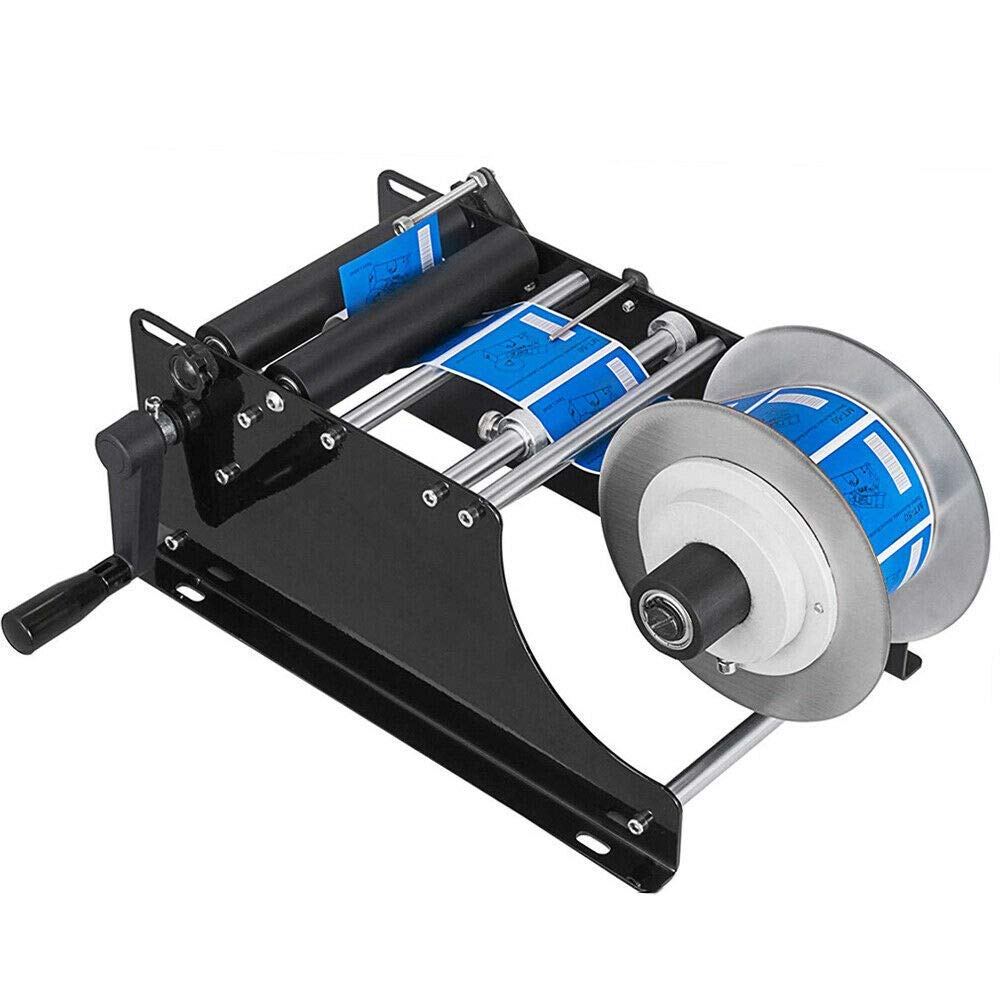 Semi-Automatic Bottle Labeling Machine - Adjustable Round Bottle Labeler for 0.59-4.7 Inch Containers | Perfect for Home Brewing, Cosmetics & Small Business Packaging