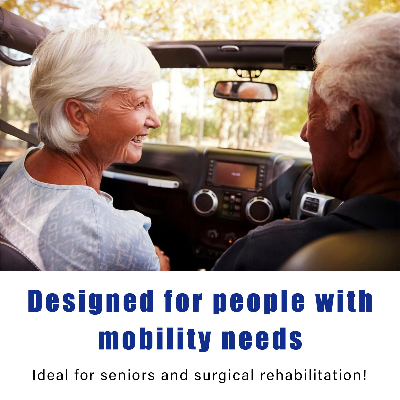 Augeny Universal Car Door Assist Handle for Seniors & Handicapped - Portable Vehicle Support Bar for Easy Entry & Exit - Durable Automotive Mobility Aid (Black) - Ideal for Elderly, Disabled & Post-Surgery Recovery