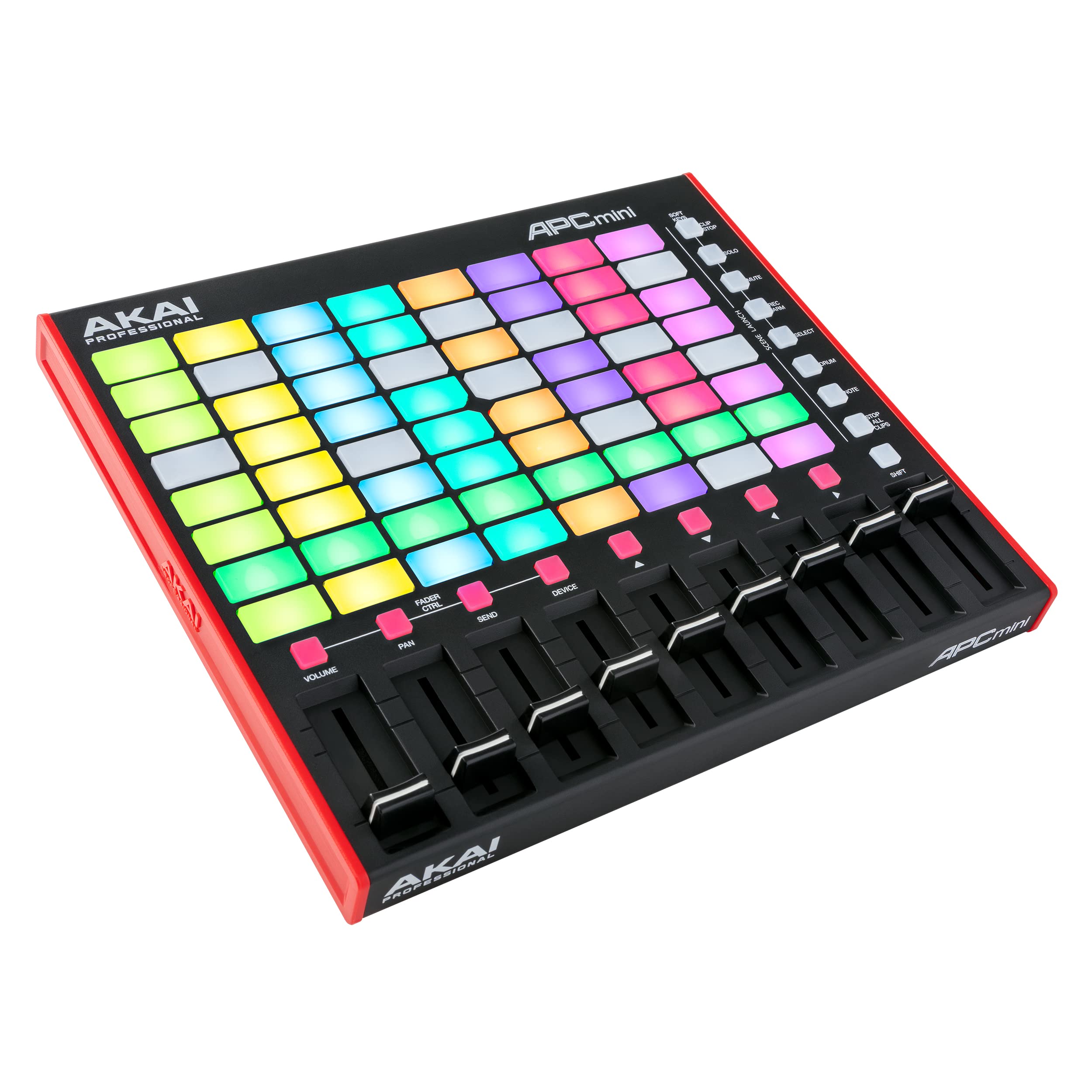 AKAI Professional APC Mini MK2 USB MIDI Controller - 64 RGB Pads for Ableton Live Lite, Clip Launching, Drum & Note Mode | MIDI Mixer for Music Production & DJ Performance (Black)